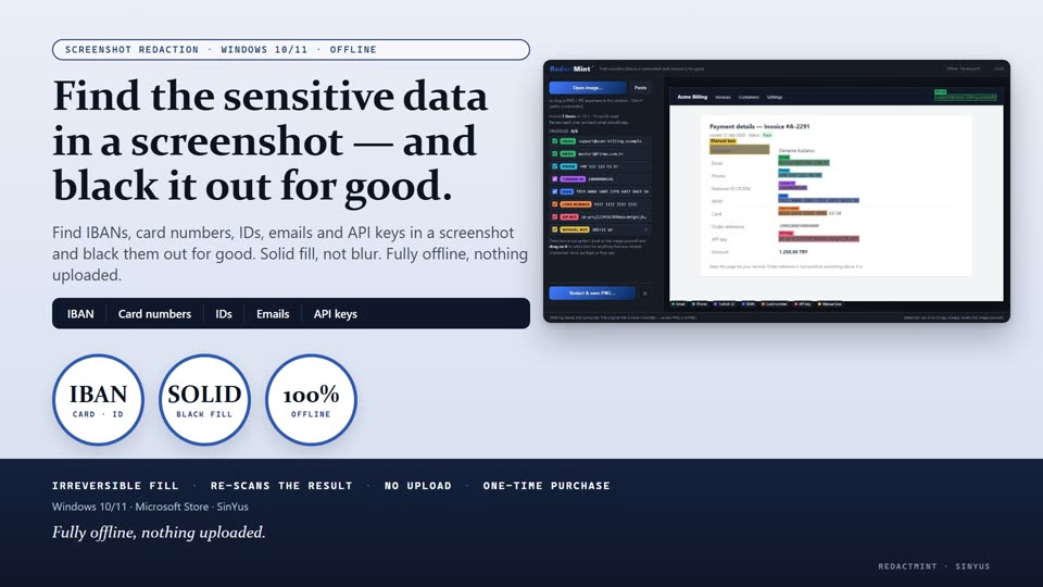 RedactMint screenshot